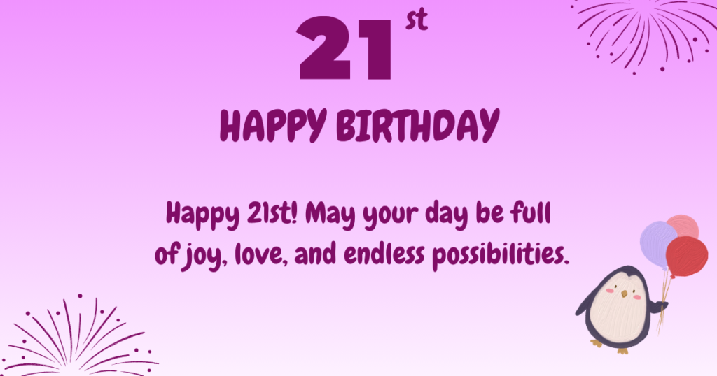 21st Birthday Wishes
