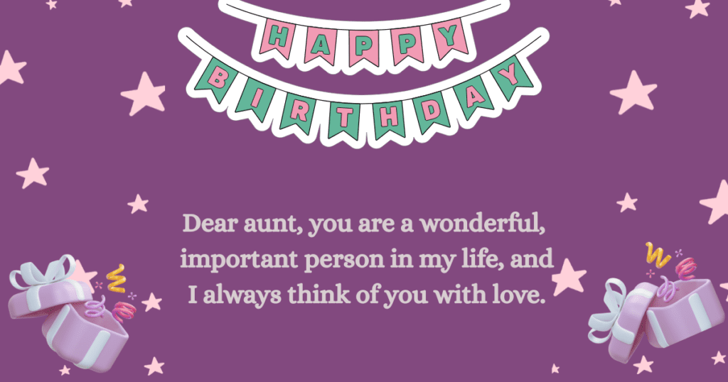 Birthday Wishes for Aunt