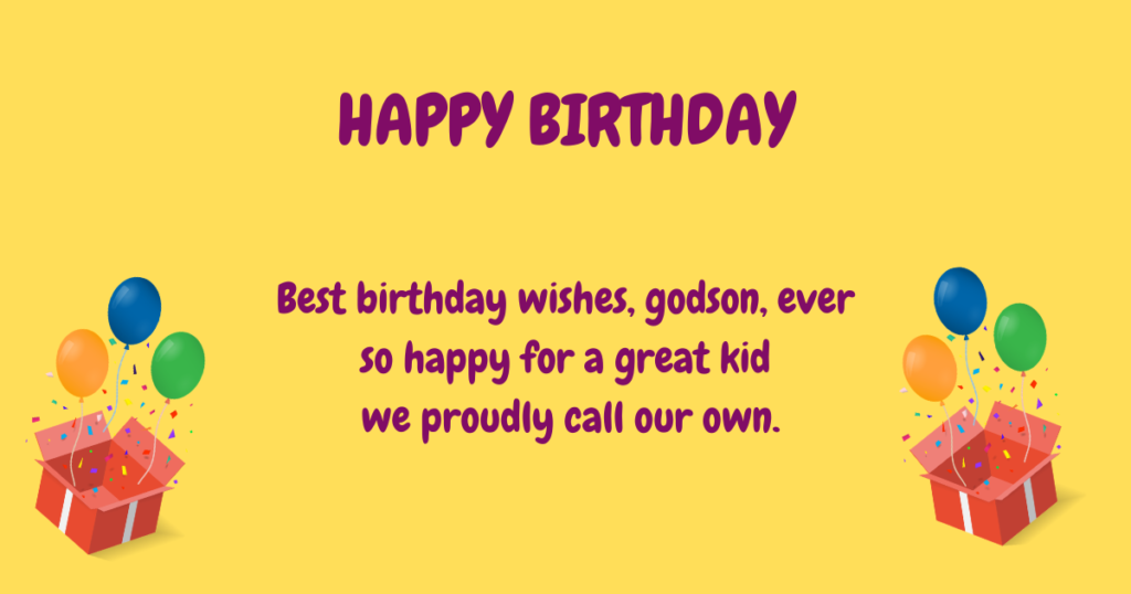 Birthday wishes for godson