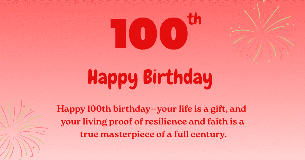 100th birthday wishes