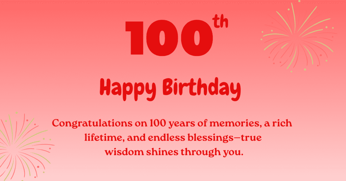100th birthday wishes