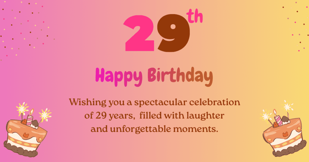 29th birthday wishes