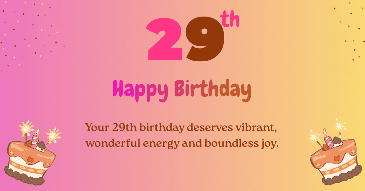 29th birthday wishes