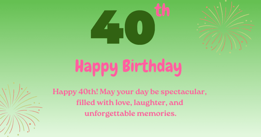 40th birthday wishes