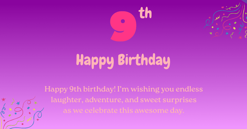 9th birthday wishes