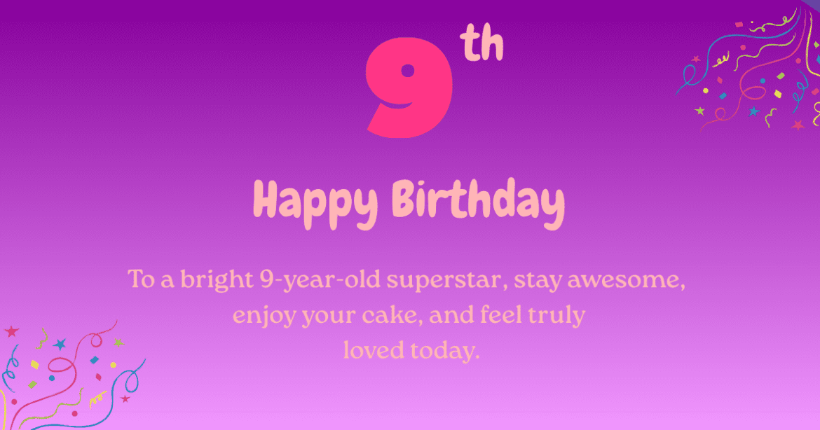9th birthday wishes