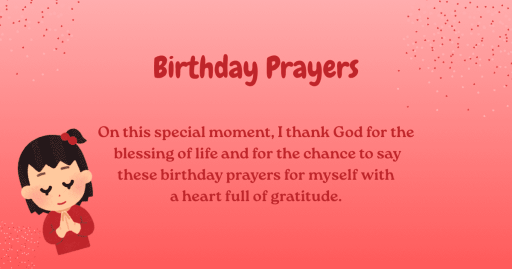 birthday prayers for myself