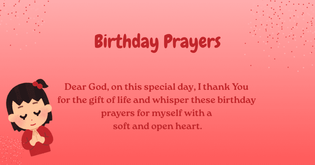 birthday prayers for myself