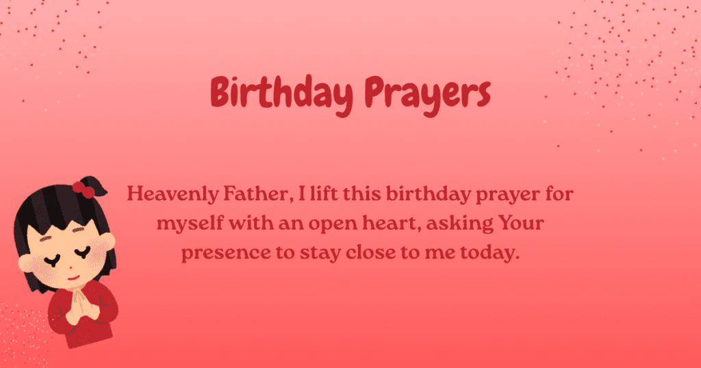 birthday prayers for myself
