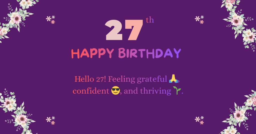 27th birthday wishes