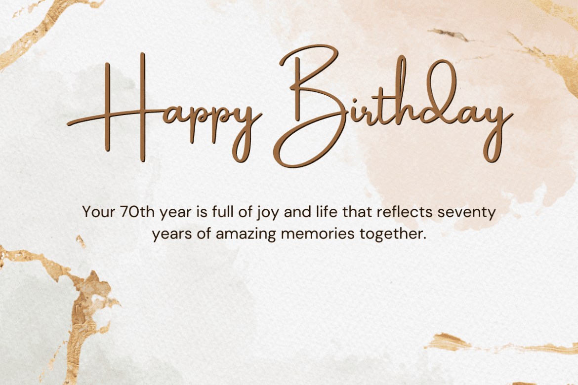 70th birthday card