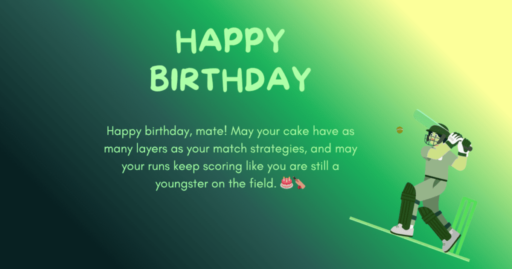 Birthday Wishes for cricketer