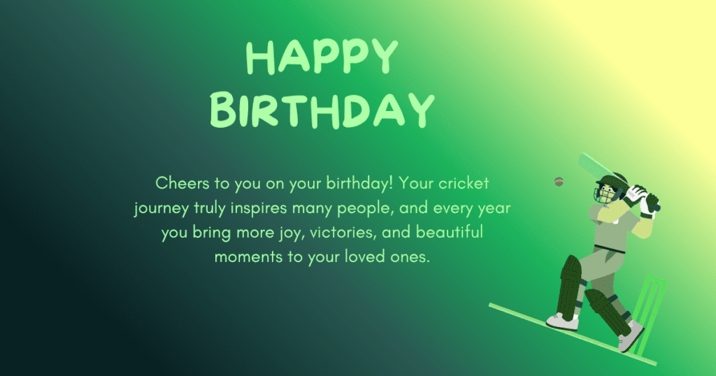 Birthday Wishes for cricketer