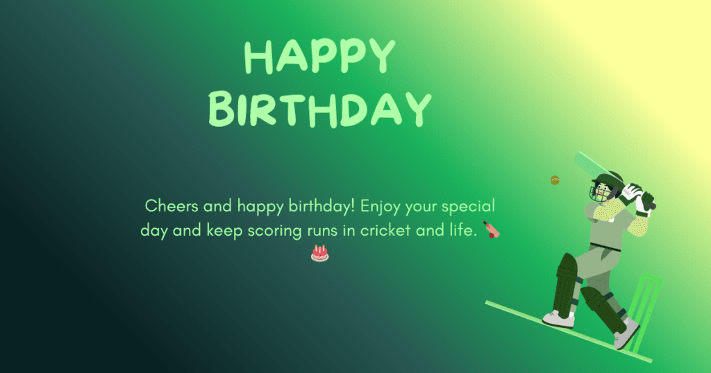Birthday Wishes for cricketer