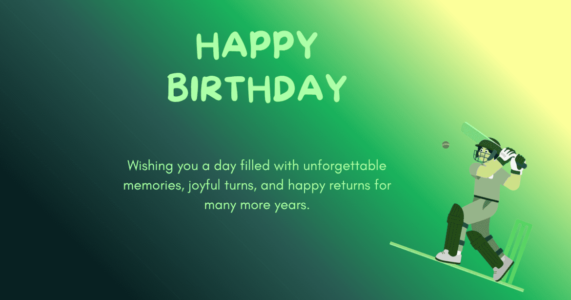 Birthday Wishes for cricketer