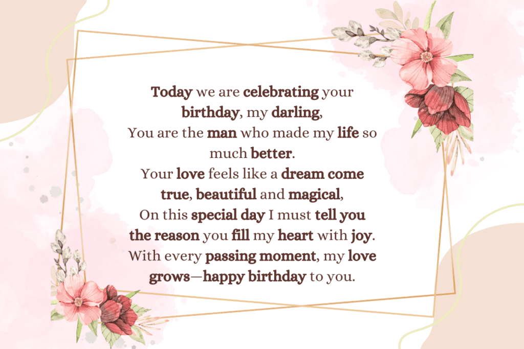 Birthday Poems for Boyfriend