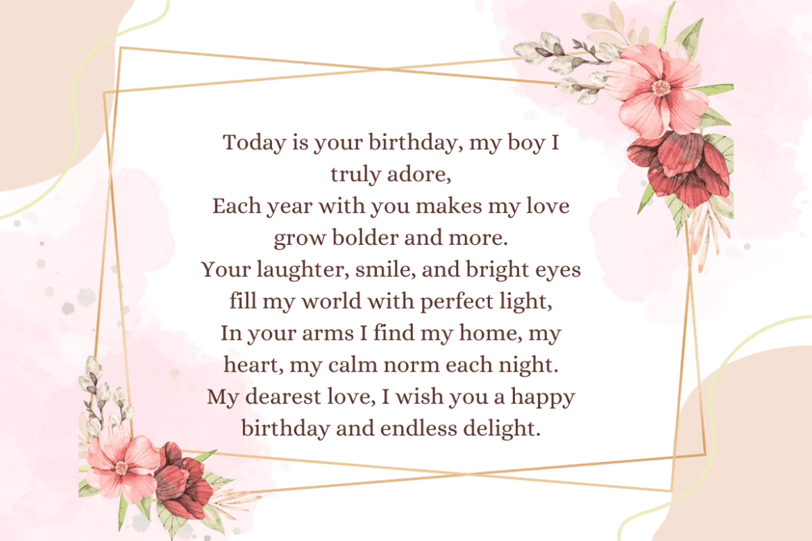 birthday poems for boyfriend