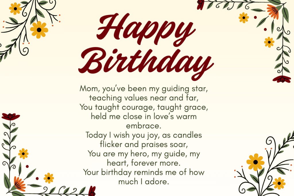 Birthday Poems for Mom