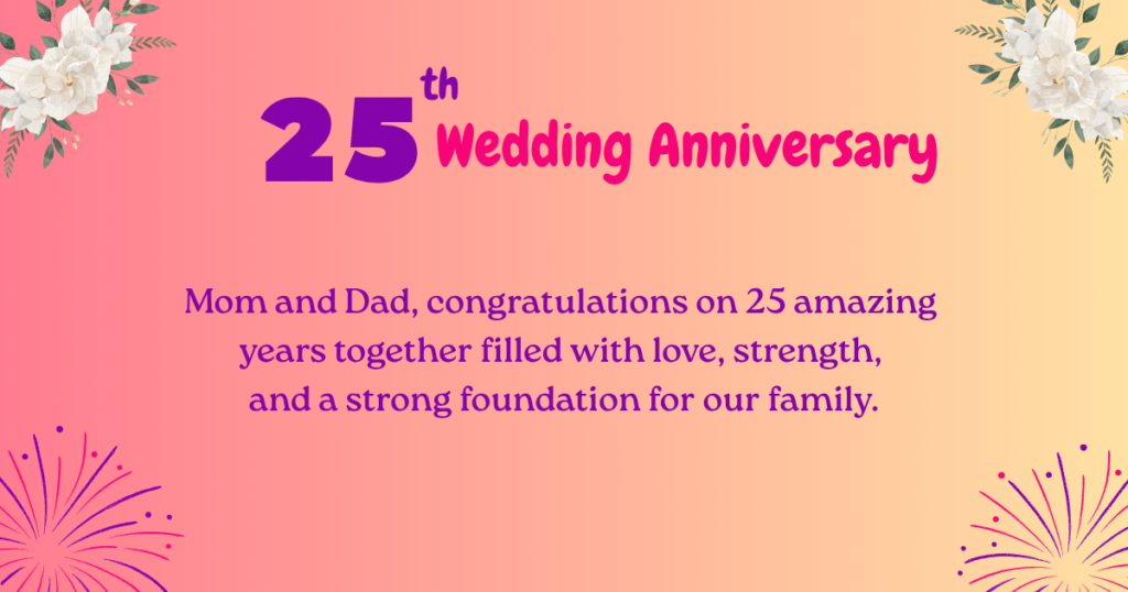 25th Anniversary Wishes