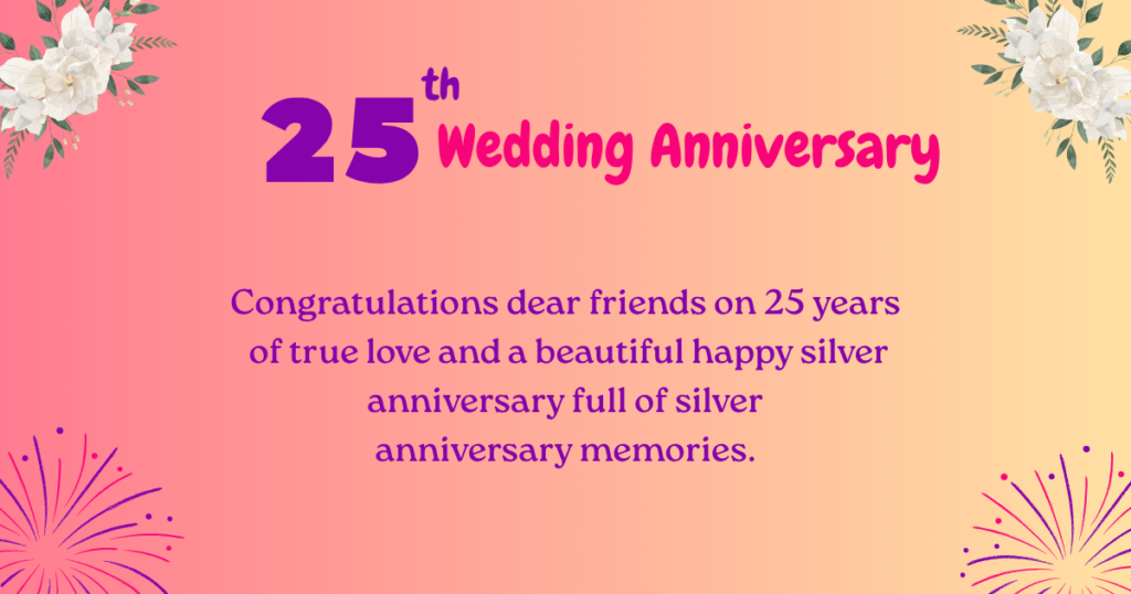 25th Anniversary Wishes
