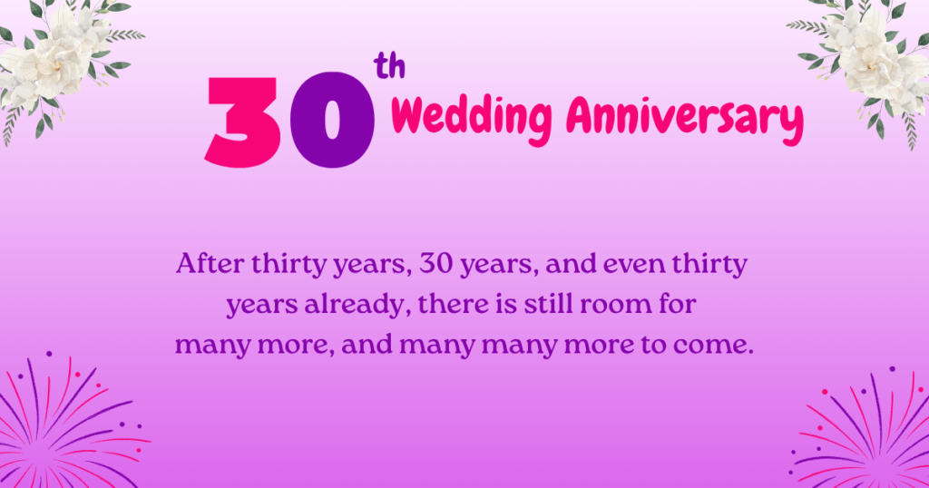 30th anniversary wishes
