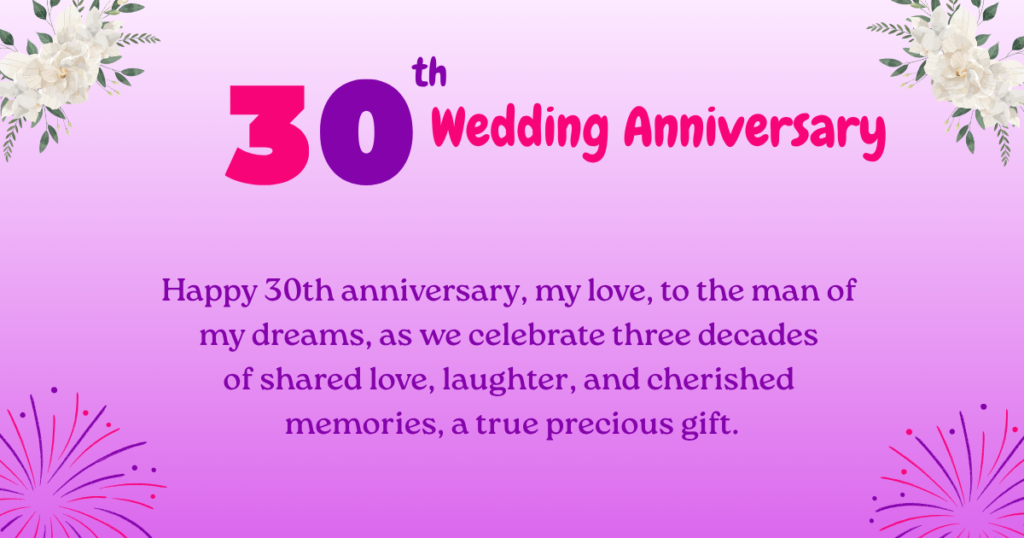 30th anniversary wishes