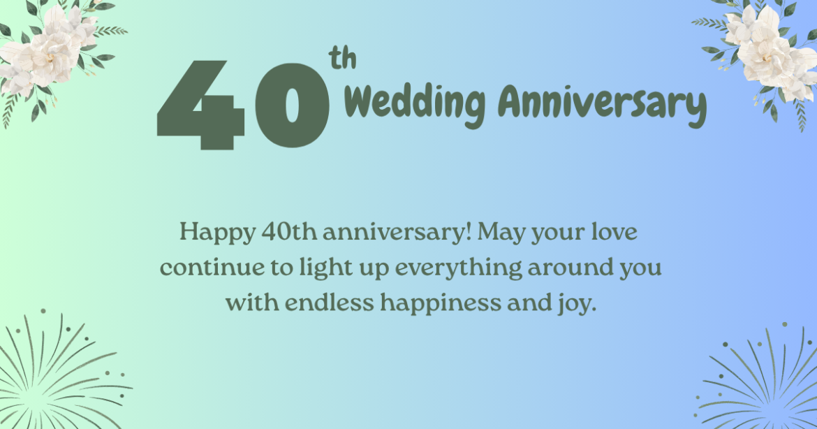 40th anniversary wishes