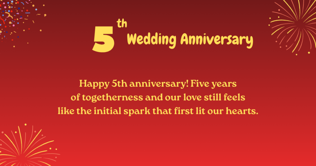 5th wedding anniversary
