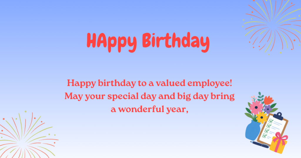 Birthday Wishes for Employees 