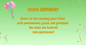 100th Birthday wishes