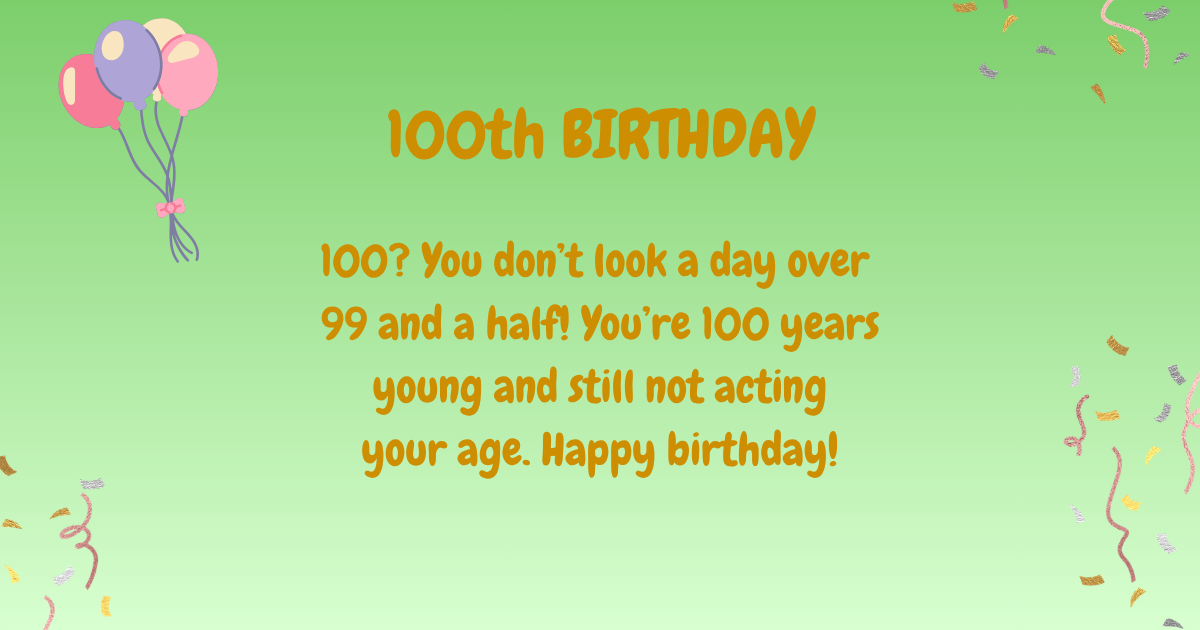 100th Birthday wishes