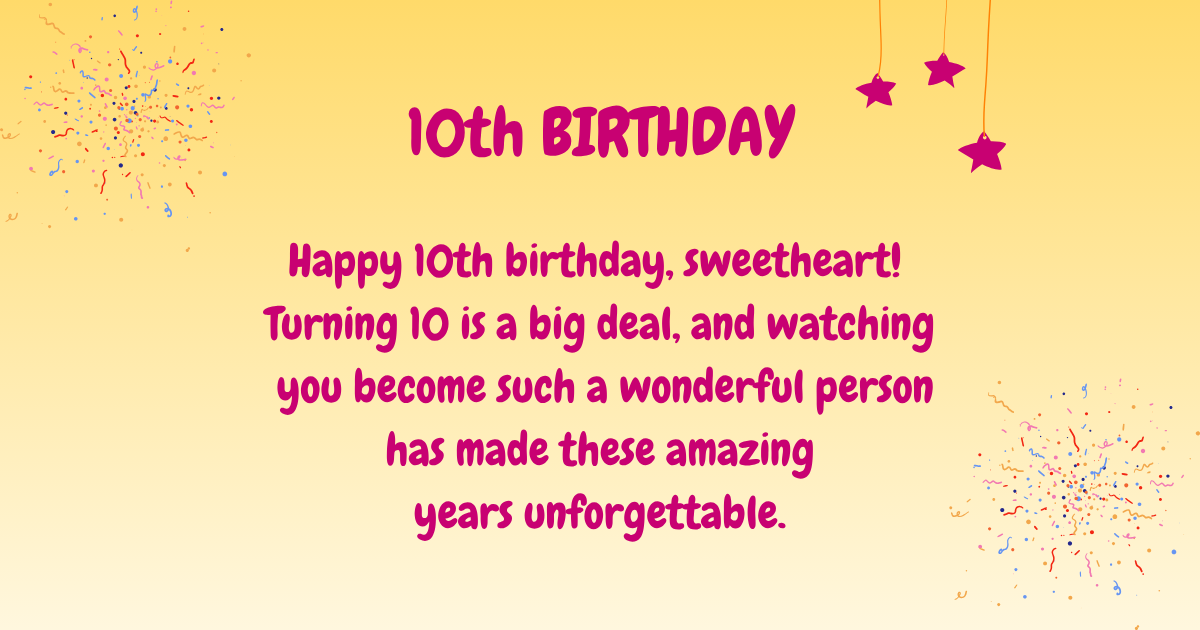 10th Birthday wishes