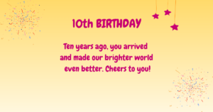 10th Birthday wishes