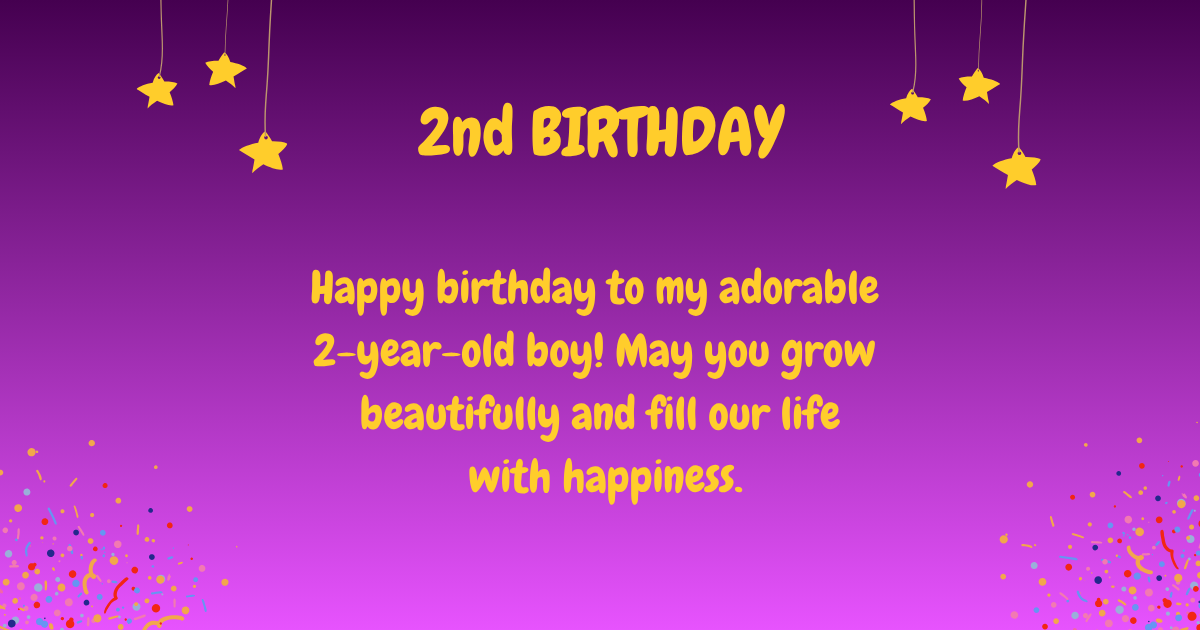 2nd Birthday wishes