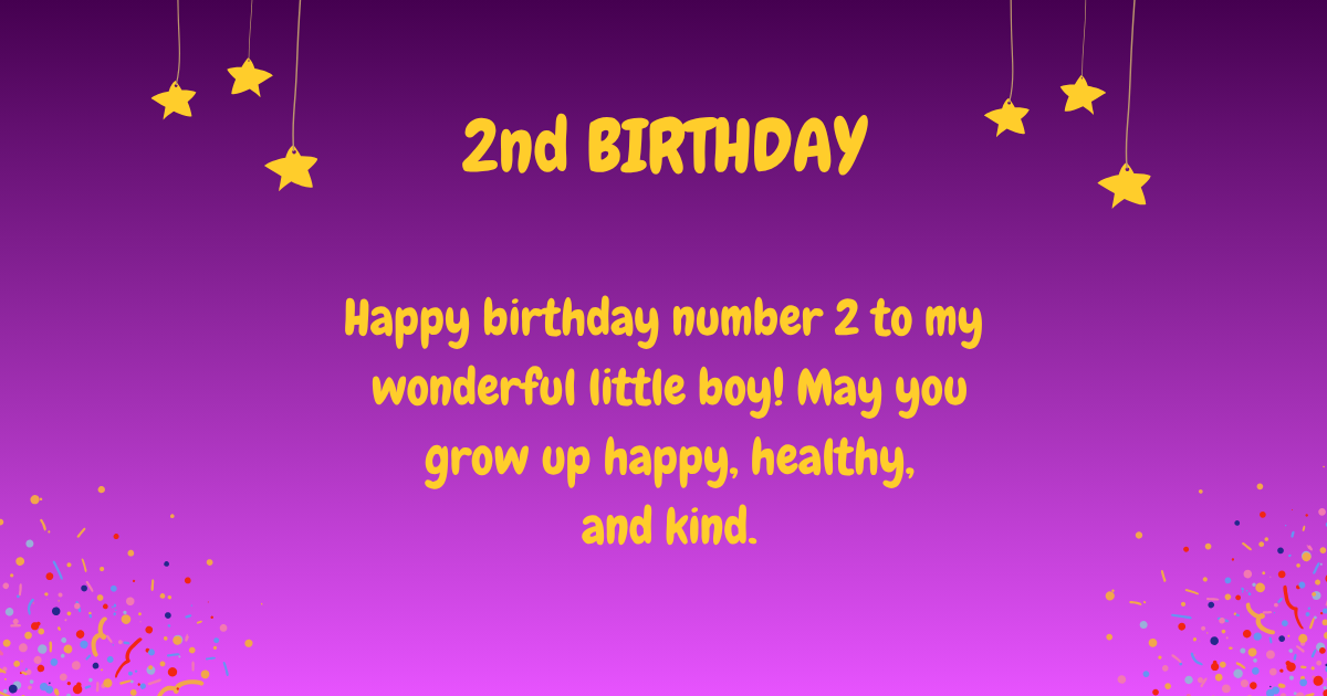 2nd Birthday wishes