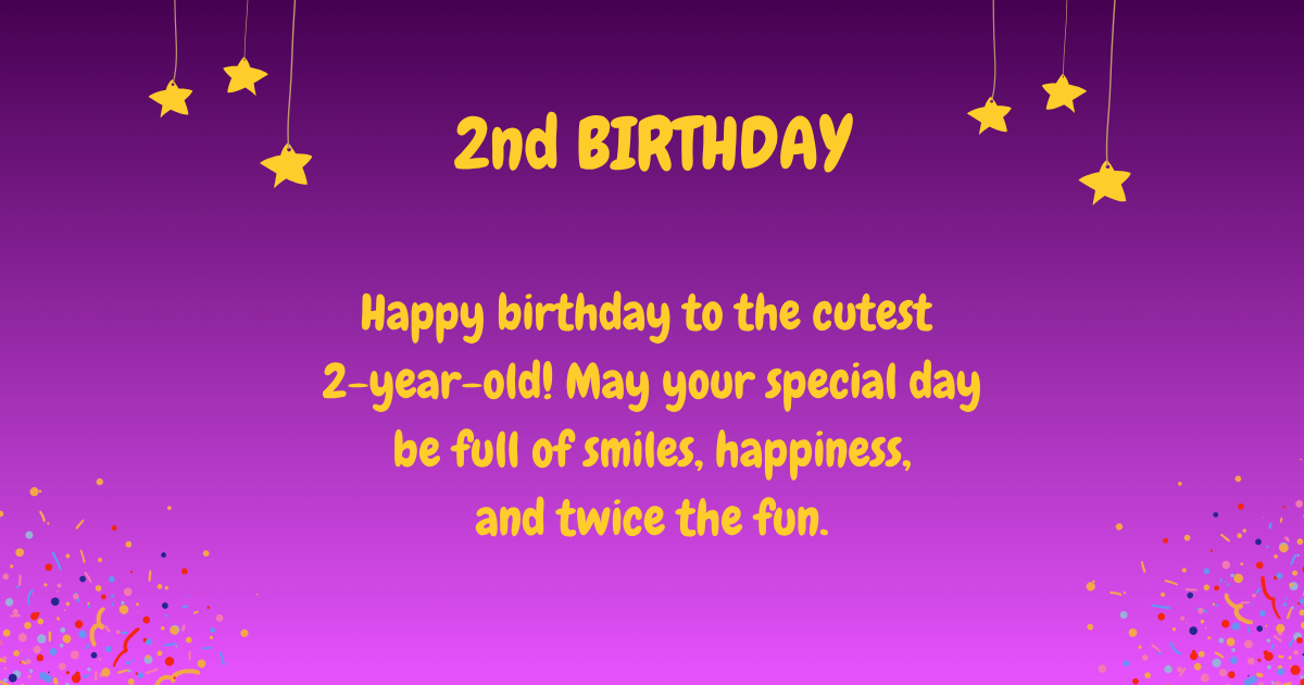 2nd birthday wishes