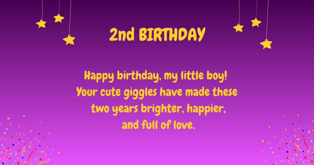 2nd Birthday wishes