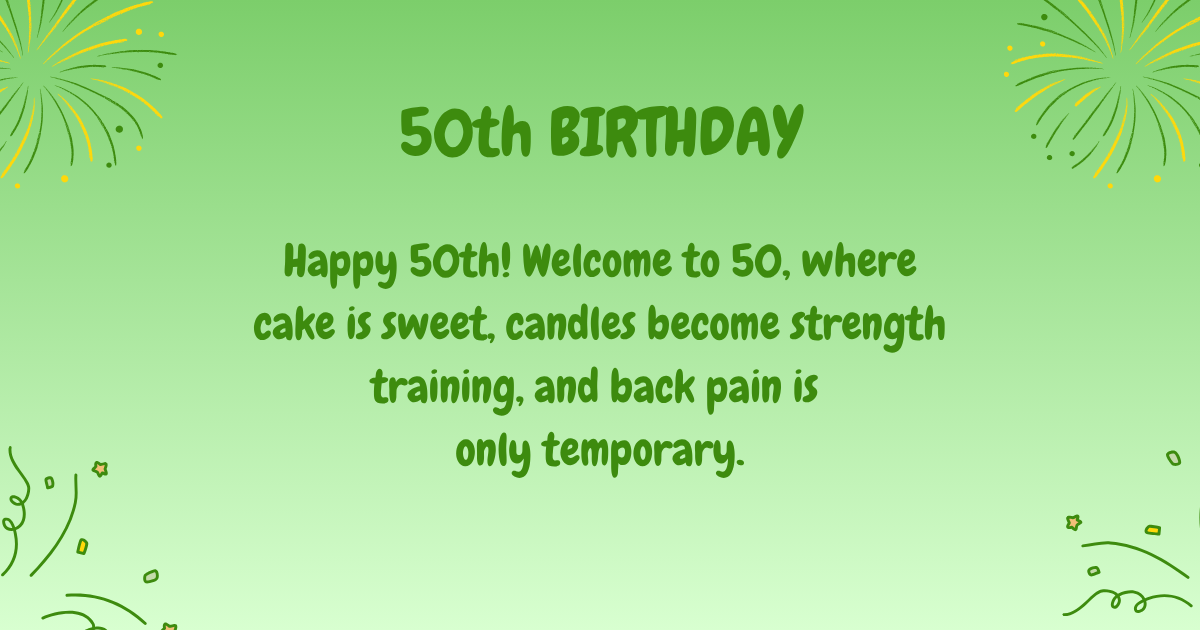 50th Birthday wishes