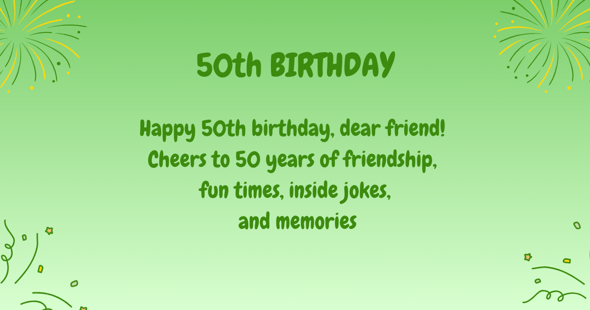 50th Birthday wishes
