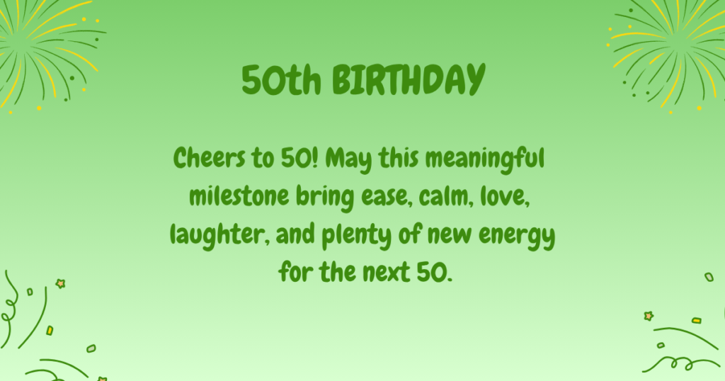 50th Birthday wishes
