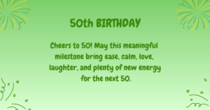 50th Birthday wishes