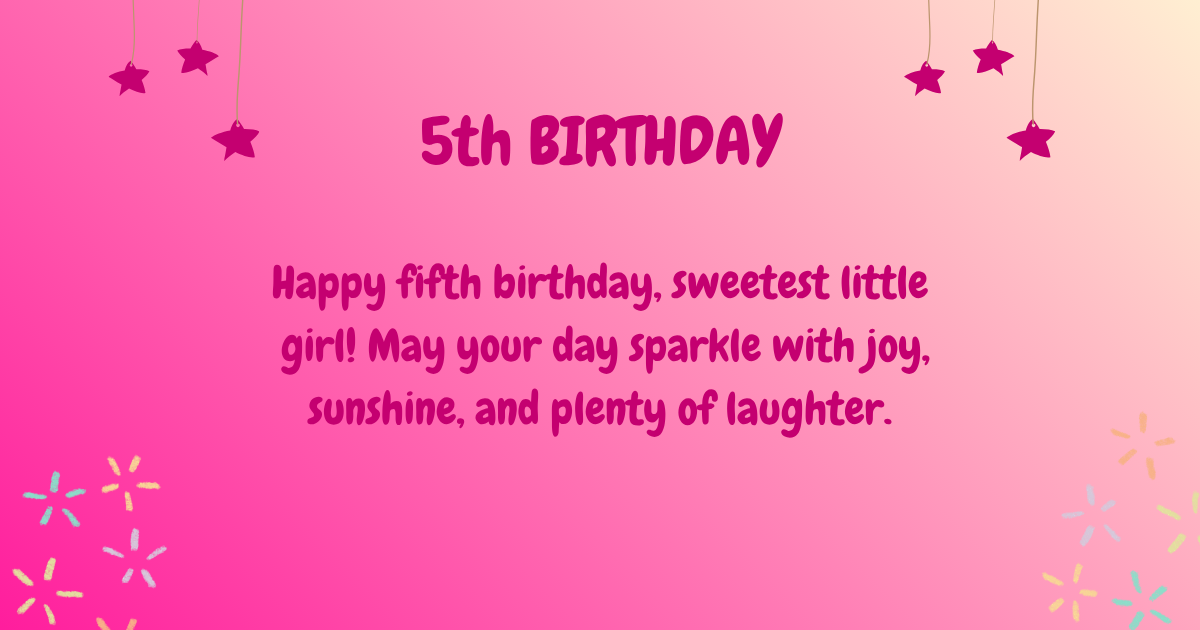 5th Birthday wishes