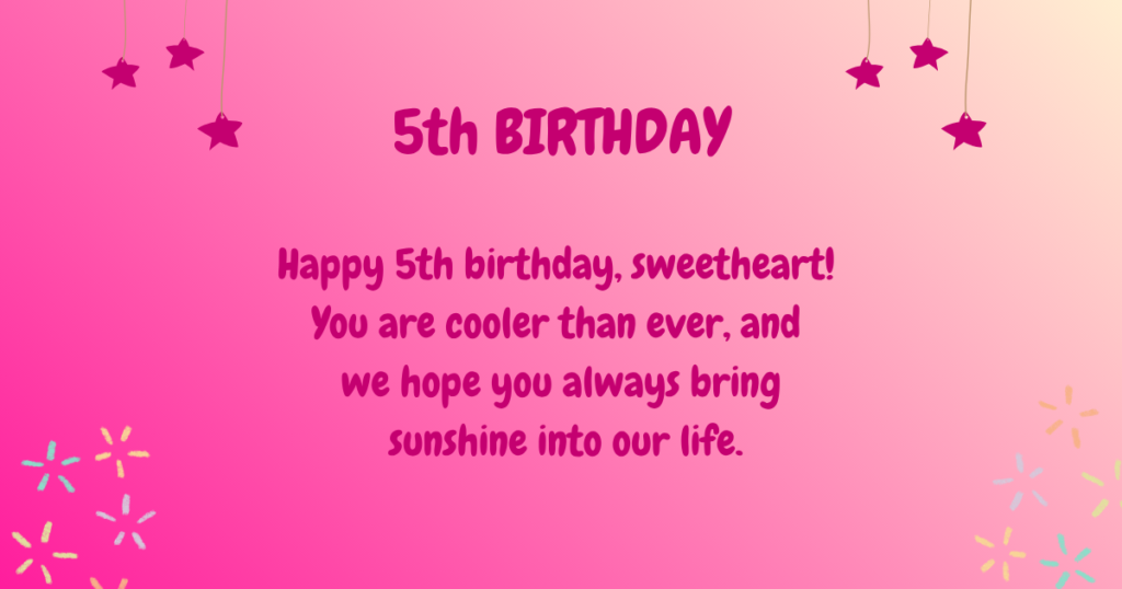 5th Birthday wishes