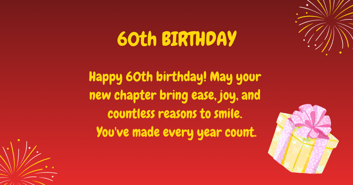 60th Birthday wishes