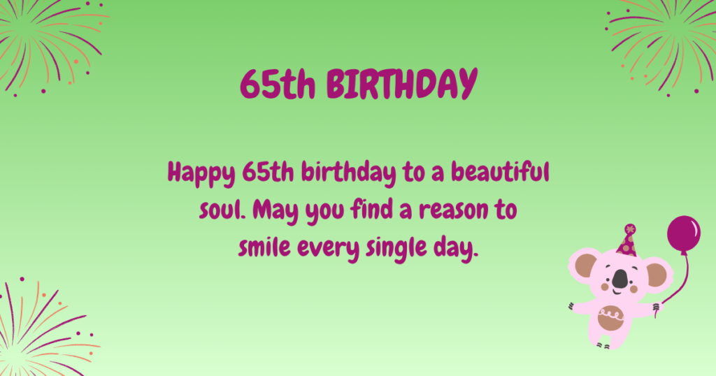 65th Birthday wishes