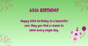 65th Birthday wishes
