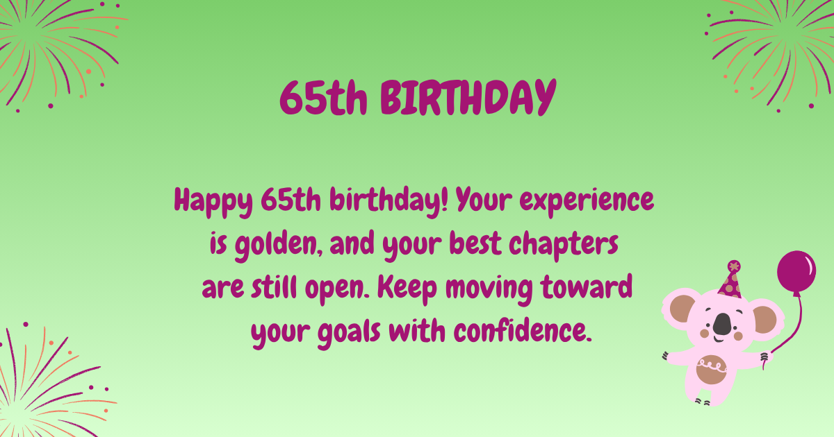 65th Birthday wishes 