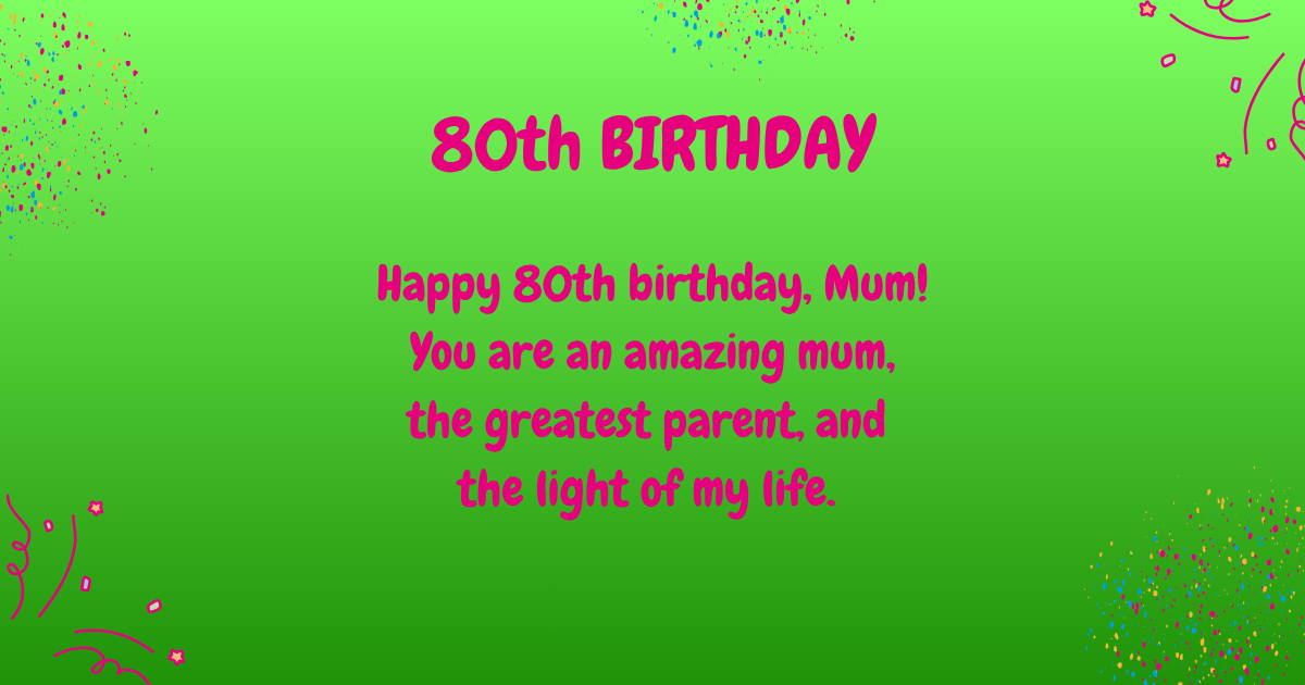 80th Birthday wishes