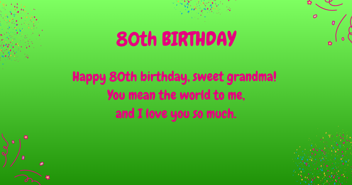 80th Birthday wishes