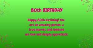 80th Birthday wishes